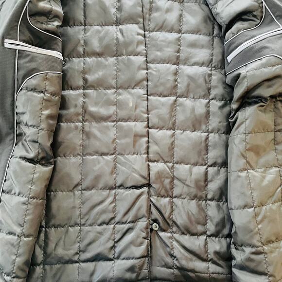Jos. A. Bank Traveler Insulated Nylon Overcoat 46R Black Quilt Rain Snow Travel - Picture 6 of 9